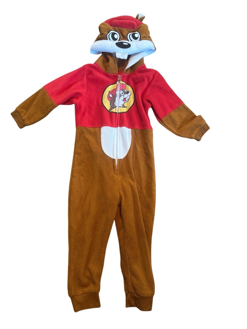 Child’s Unisex Buc-ees beaver one piece suit with zippered front Size 3